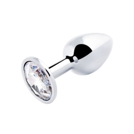 Пробка Jewelry Plug - Silver Small Clear