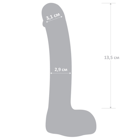 Фаллос из стекла Glas 7&quot; Realistic Curved